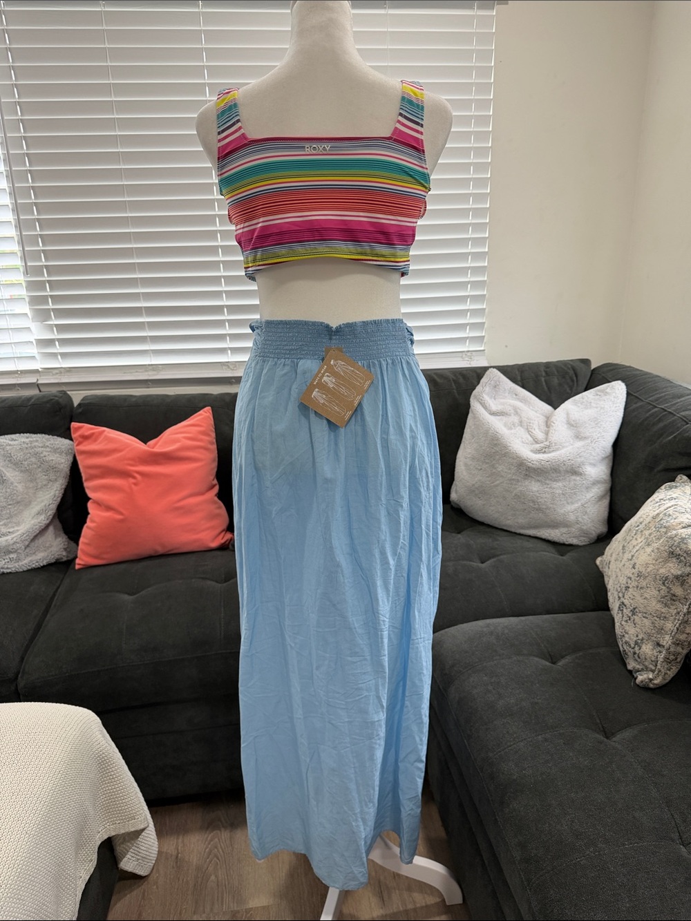 J. Crew Pale Blue Beach Sarong - Picture 7 of 16